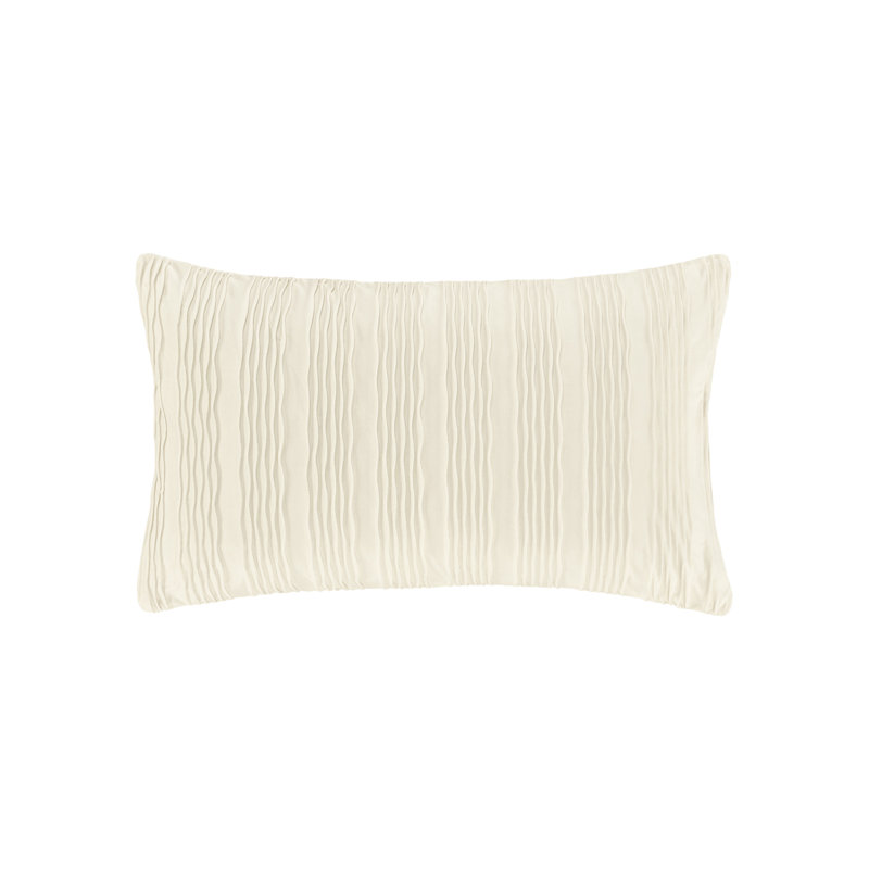 Housse de coussin décoratif lombaire Townsend Wave, Ivoire ivoire