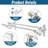 Foldable Wall Mounted Clothes Rack-Double 44'' Long Rod&2 Bases