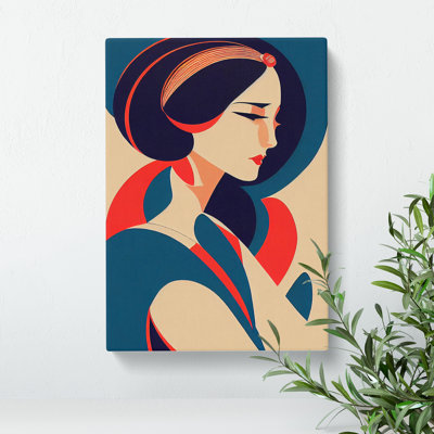 Art Deco Woman No.5 - Wrapped Canvas Print
