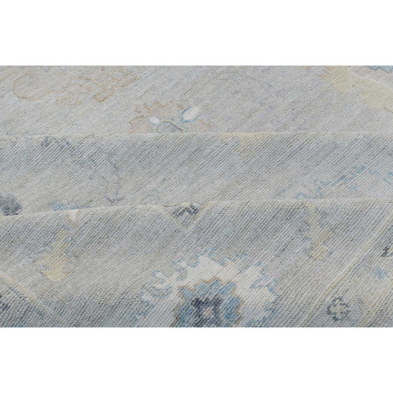 Tapis rectangulaire en laine noué à la main