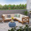 Luthersville Acacia 5 - Person Modular Patio Conversation Set with Cushions-746633753