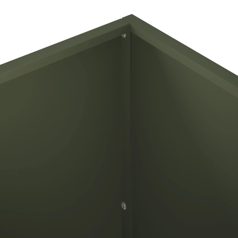 Planter, 50cm H x 100cm W x 50cm D, Olive Green, 1