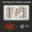 Frameless Bathroom Vanity Mirror with Front and Back LED Lighted, Defogging Dimmable Wall Mirror-620876450