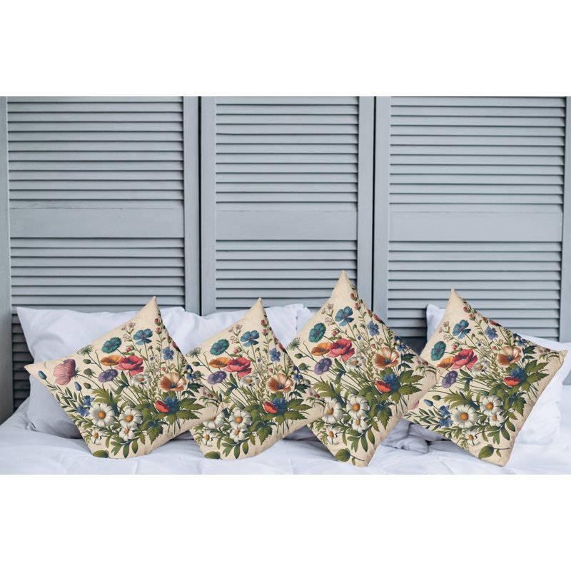 Fabric Reversible Throw Pillow, 18"H x 18"W