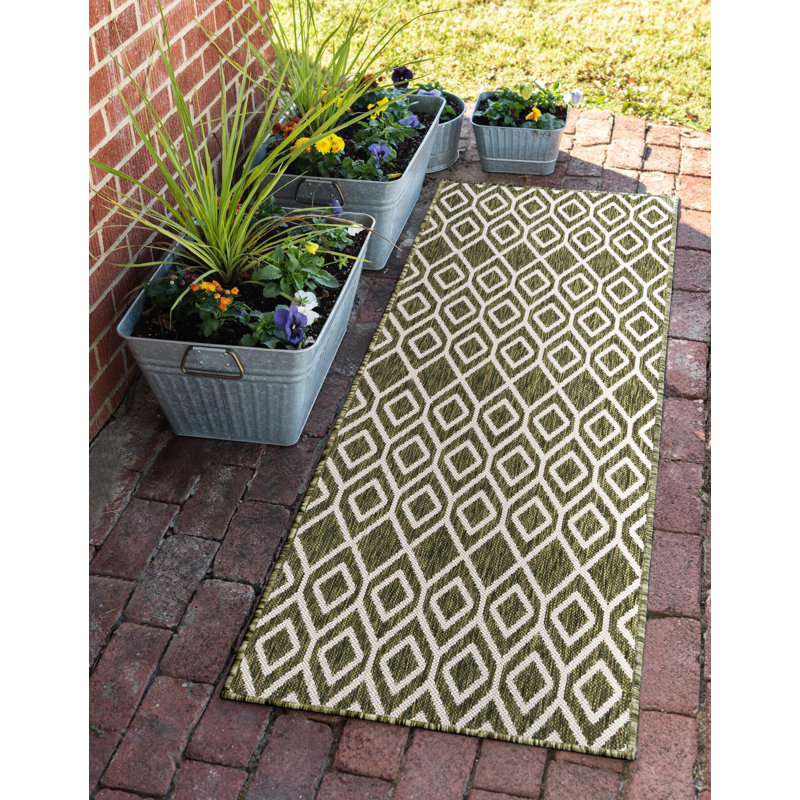 Geometric Area Rug, Runner 61 x 183cm