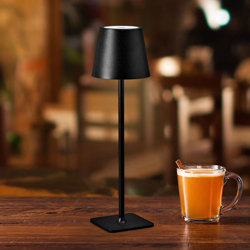 Mikasa LED Rechargeable Lamp, 14.8 Inch, Black
