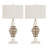 30" Resin Table Lamp With Tan Shade