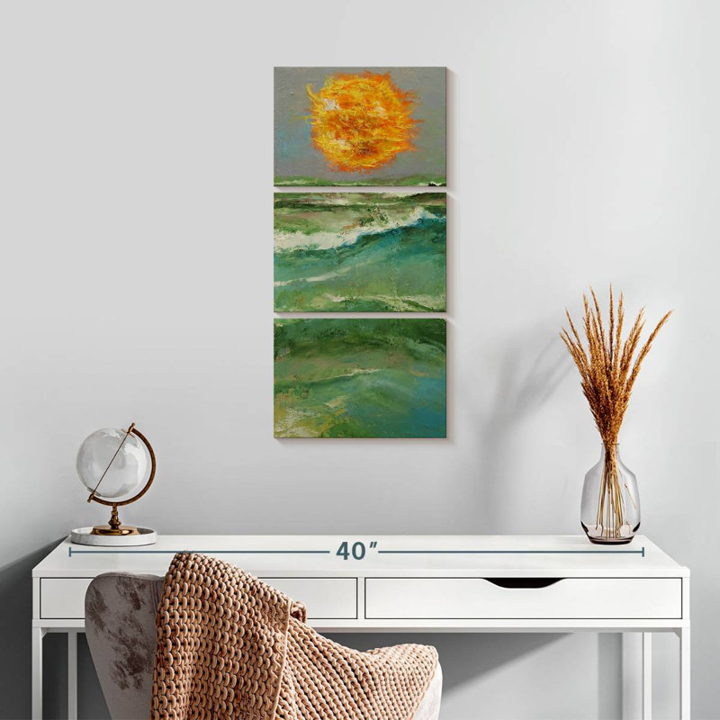 Soleil ardent, H 27 po x l 12 po