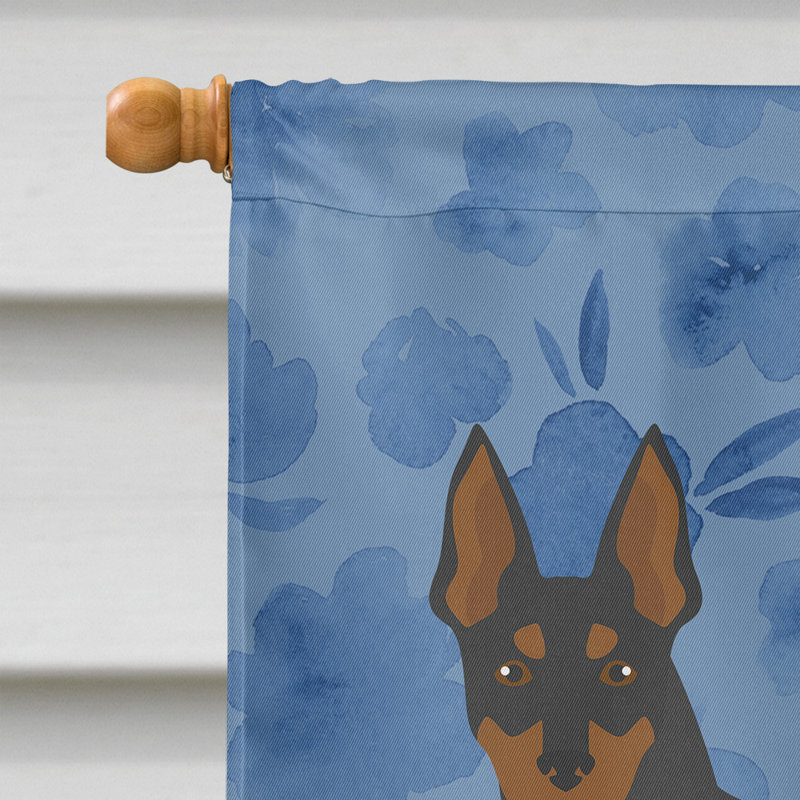 Caniche en polyester à 2 côtés 40 x 28 po standard welcome drapeau maison, Terrier d'agrément anglais 2