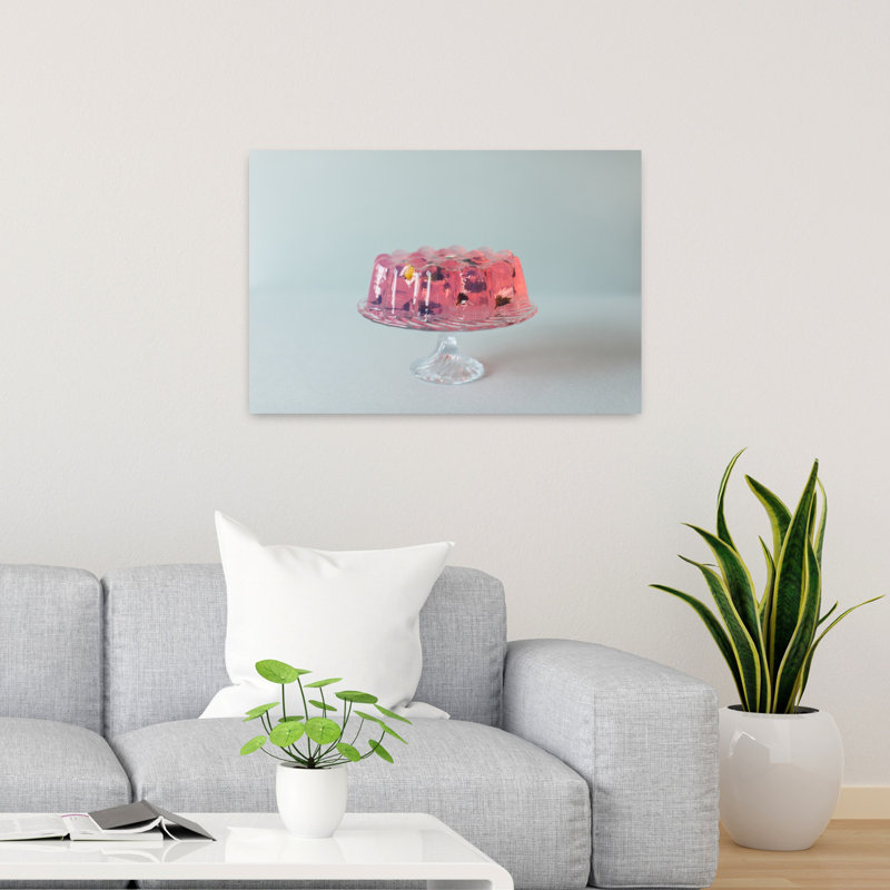 Art floral rétro délicat avec fleurs, 24" H x 36" W