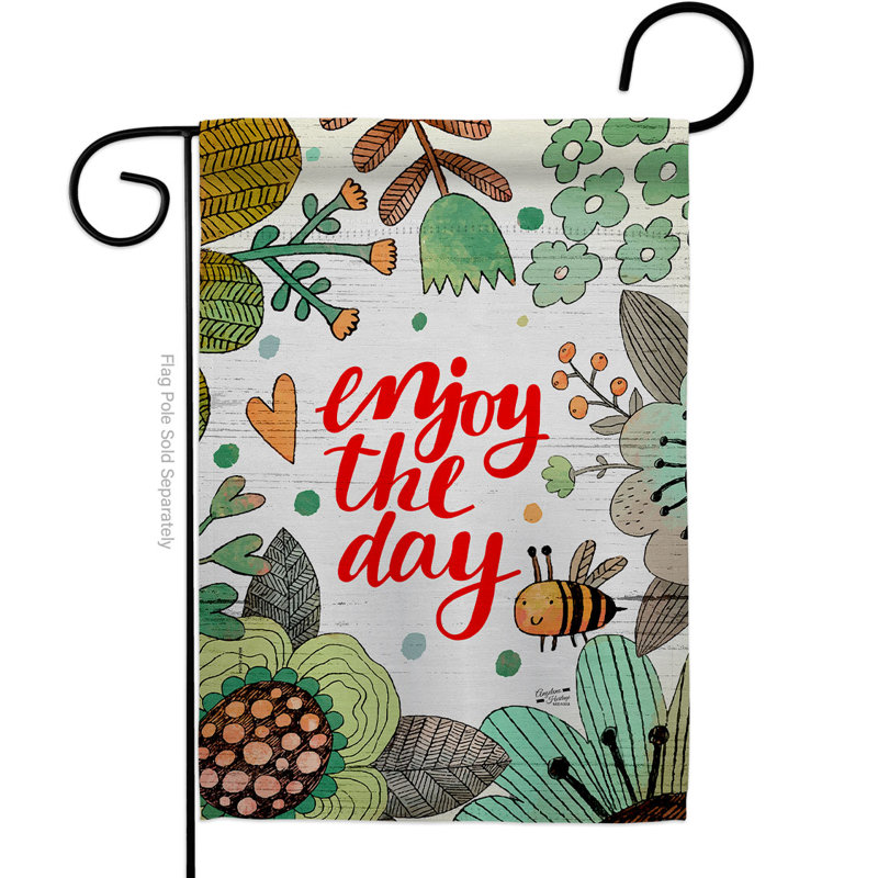 Drapeau de jardin en polyester 18,5 x 13 po Dah