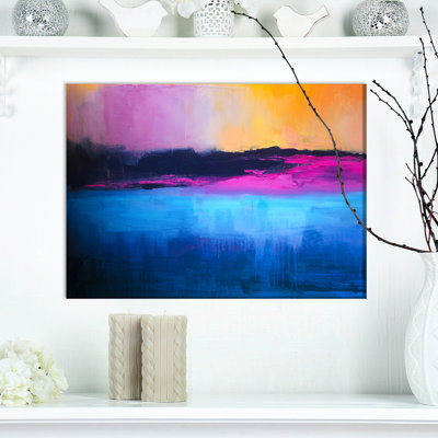 « blue from abstract painting art », reproduction de peinture à l’huile sur toile tendue