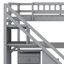 Lit mezzanine avec deux commodes, bureau et bande lumineuse-660914008
