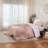 Solayne 100% Washed Cotton Duvet Cover Set with Faux Hemp Texture, Solid Color, Zipper Closure and Corner Ties-111685177-111685178