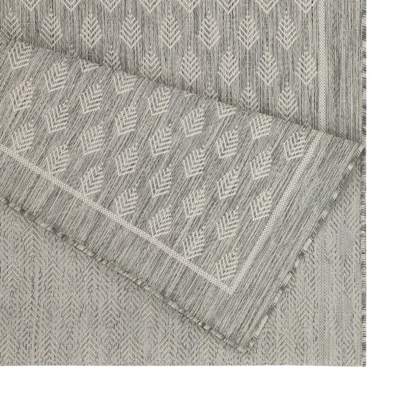 Sunshine GC_HAR2009 Silver 7 Ft. 10 In. X 10 Ft. 3 In. Indoor/Outdoor Area Rug, Rectangle 7'10" x 10'3"