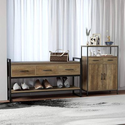 Banc de rangement pour chaussures 8 paires
