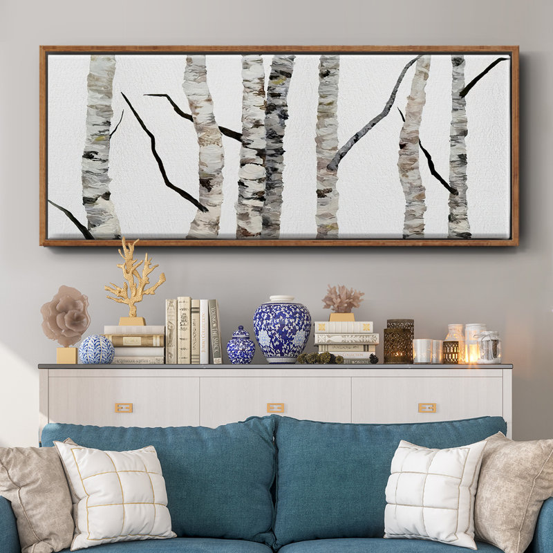Birch Trees II- Framed Canvas