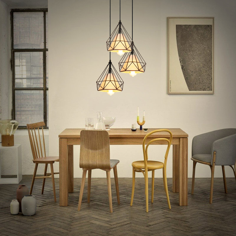 Luminaire suspendu géométrique à 3 lumières Hailie