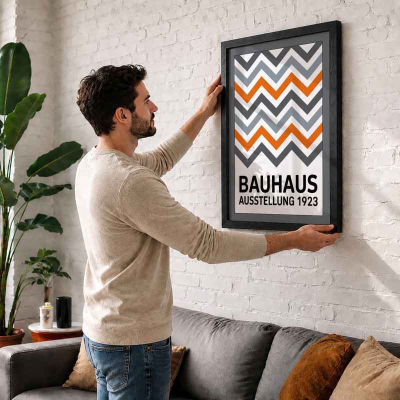 Bauhaus Ausstellung 1923 Geometric - Print, A4 - 29.7 x 21.0 cm, White