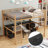 Full Size Metal Loft Bed with Desk, Cabinets, Drawers and Bedside Tray, Charging Station, USB and socket-864745254