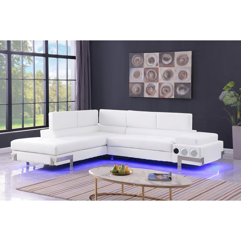 Maggi Convertible White Sectional