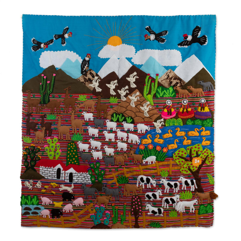Hand Woven Plastic / Acrylic Tapestry