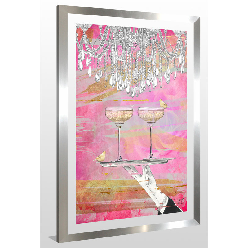 « bravo rose », reproduction d’impression encadrée, H 39,5 po x l 27,5 po x P 0,75 po, Acrylique avec cadre argent