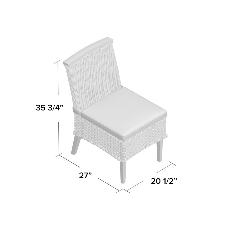 Astoria Patio Dining Side Chair with Cushions, Oyster, Rollo Silver, Welt