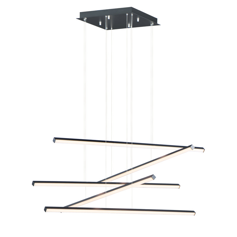 Brookes 5 - Light Black LED Cluster Pendant