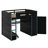 Wood Loft Bed With Desk,Wardrobe,Ample Storage Space,And RGB LED Light-1083646240