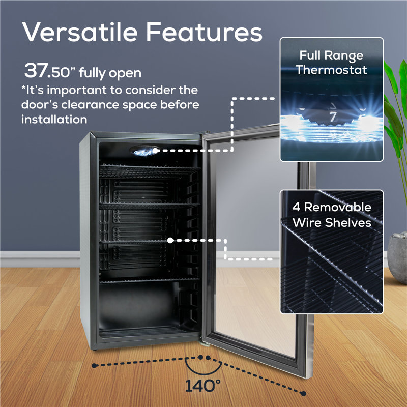 3.5 Cu. Ft. Stainless-Steel Beverage Cooler