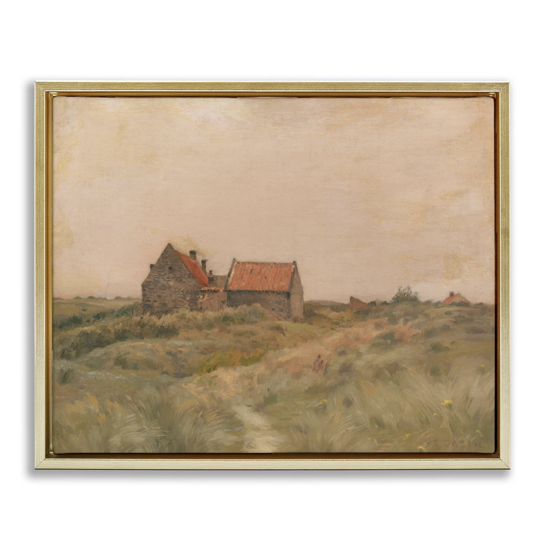  Art mural sur toile flottant Cottage par Daphne Polselli, H 17 po x l 21 po, Cadre flottant métallique doré