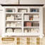 Commode 9 tiroirs pour chambre à coucher, commode en bois avec grands tiroirs et poignées en métal pour la chambre à coucher, le salon, le couloir