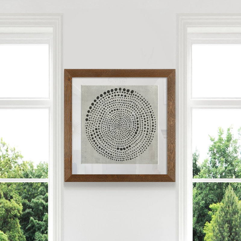 " Mythos II " Painting Print, 17" H x 17" W x 1.5" D, Maple Framed