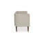 Banc d'appoint à dossier courbé Wamy, 52 po, polyester beige et bois brun
