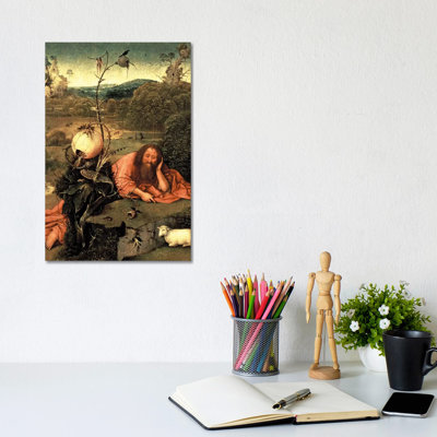 St. John The Baptist In Meditation by Hieronymus Bosch - Wrapped Canvas Painting