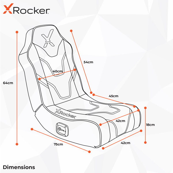 X Rocker Nation X Rocker Ergonomic Faux Leather Rocker Game Chair with ...