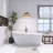 67" X 31.5" Freestanding Tub Acrylic Soaking Bathtub