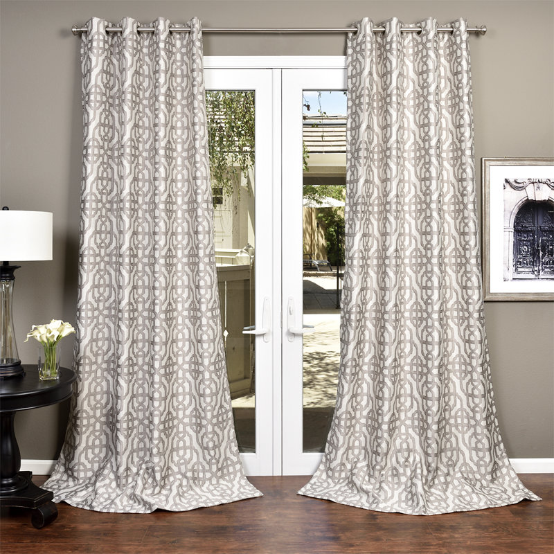 Talbot Semi Sheer Curtain Single Panel, Platinum