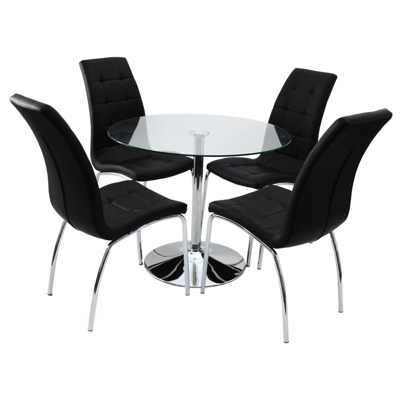 Sherlock 4 - Person Dining Set, Black