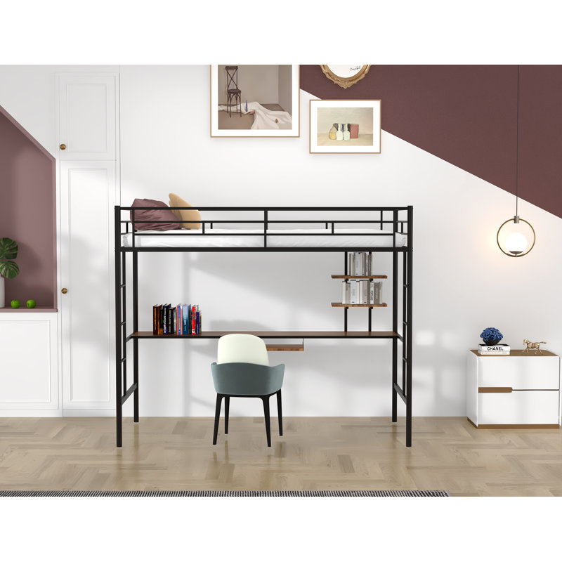 Lit mezzanine simple avec bureau Rumum par Mason & Marbles