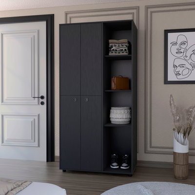 Armoire noire à 1 tiroir