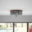 2-Light Farmhouse Hammer Glass Flush Ceiling Light