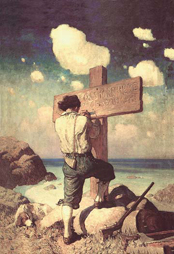 « the great cross » par n.c. wyeth, reproduction d’art