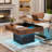 LED Lift Top Coffee Table With Storage-1988220087
