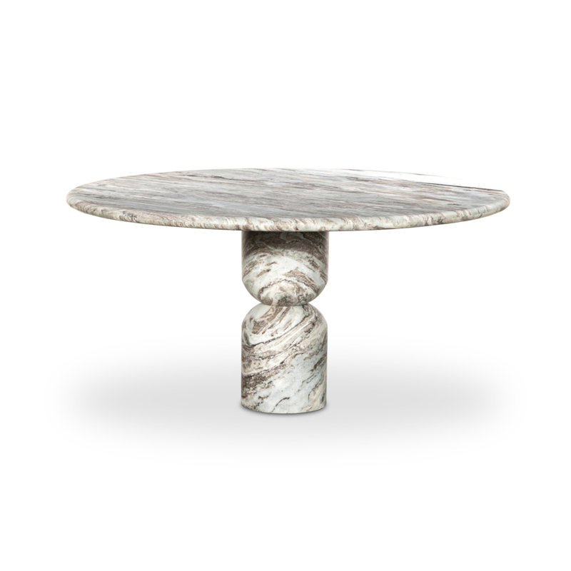 Figueroa Round Dining Table, 30" H x 60" W x 60" D, Sawar Marble