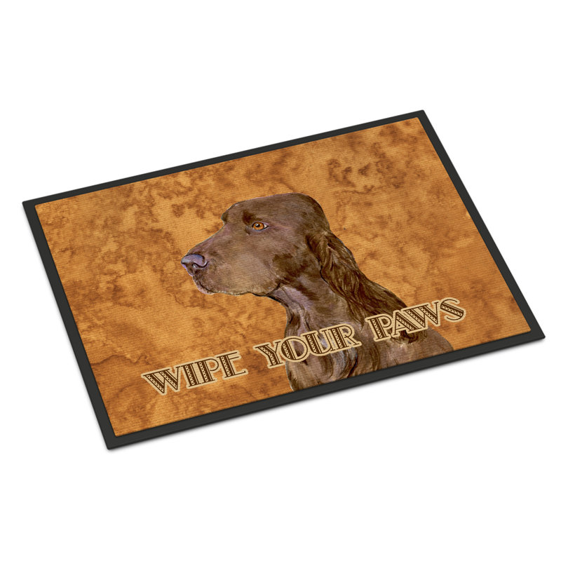 Tapis de porte intérieur anti-dérapants field épagneul wipe the pattes, Rectangle 1 pi 6 po x 2 pi 3 po