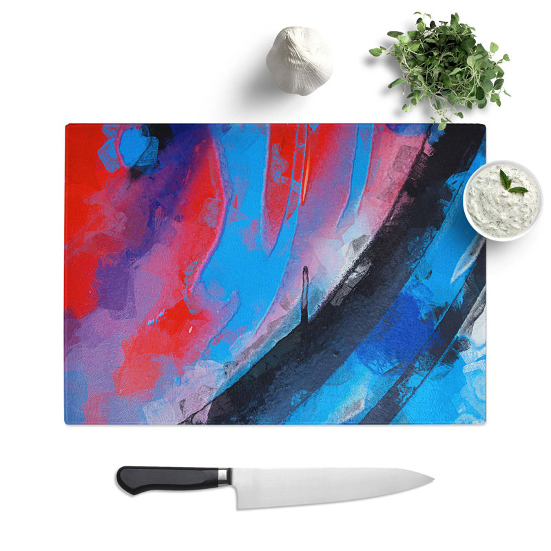 Tempered Glass Shadow Words Chopping Board, 28.5 cm W x 20 cm L