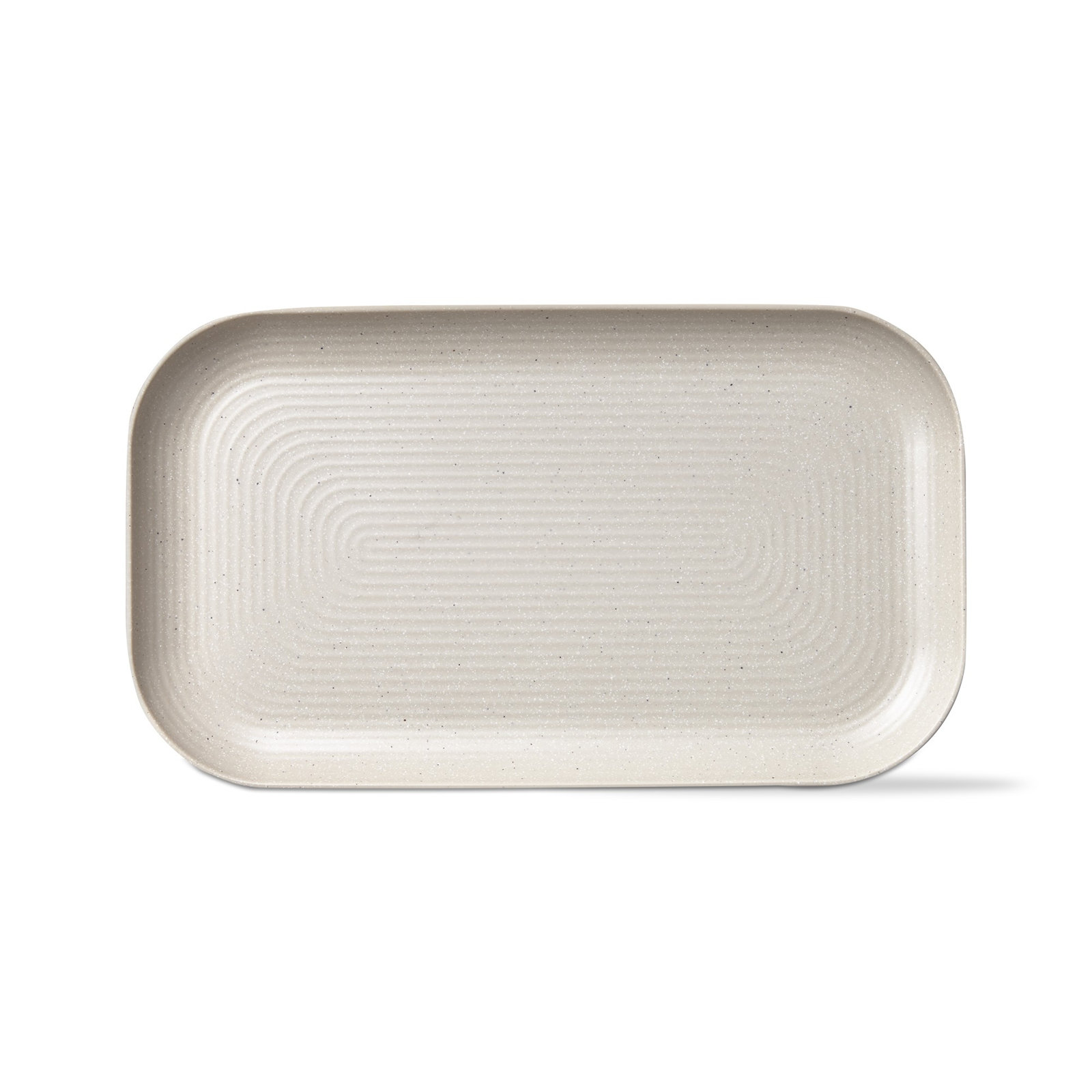 Boothe Melamine Rect Platter Sage, 1.2" H x 10" W x 17" D, Cream