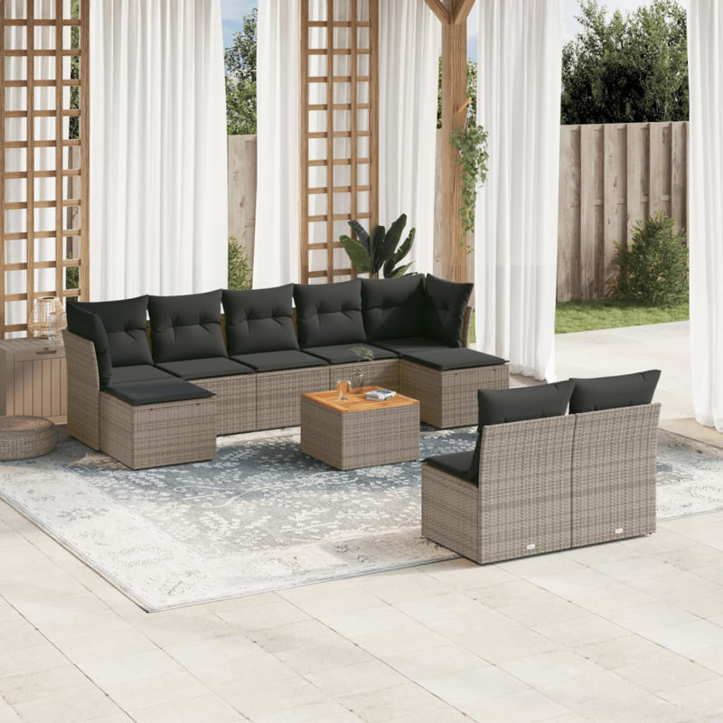  Garden Sofa Set Grey